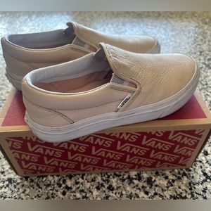 VANS Classic Peach Leather Slip On Skate Casual Sneaker Women Size 5.5